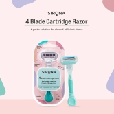 Sirona 4 Blade Body Razor for Women with Replacable Cartridge - 1 Hair Removal Razor-Sirona 4 Blade Body Razor for Women with Replacable Cartridge - 1 Hair Removal Razor