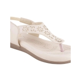 Shoetopia Cream Womens Flats - None