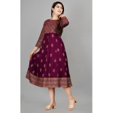 Smien - Purple Rayon Women''s Anarkali Kurti ( Pack of 1 ) - None