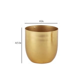 Gold Small Plating Planter (Set of 2)-Gold