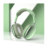 OLIVEOPS P9 Green Headphones Bluetooth Bluetooth Headphone On Ear 4 Hours Playback Active Noise cancellation IPX4(Splash & Sweat Proof) Green