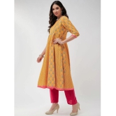 Pannkh - Yellow Polyester Womens Flared Kurti ( Pack of 1 ) - None