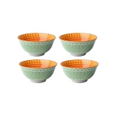 Floral Bowl Set Of 4 (280Ml)