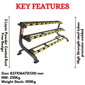 Dumbbell Rack (3 Tiers) at Best Price - EFT-030