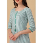 Glomee - Mint Green Cotton Women''s Straight Kurti ( Pack of 1 ) - None