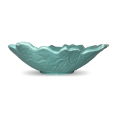 Ceramic Dining Studio Collection Uneven Aqua Blue Handmade 11 Inches Designer Serving Bowl || Serving Platter