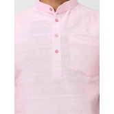 DESHBANDHU DBK - Pink Cotton Mens Regular Kurta ( Pack of 1 ) - None