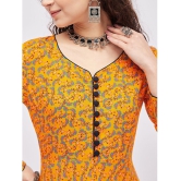 Tissu - Yellow Rayon Women''s Anarkali Kurti ( Pack of 1 ) - None