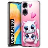 Fashionury Multicolor Printed Back Cover Silicon Compatible For Oppo A59 5G ( Pack of 1 )