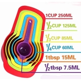 Pack Of_2 Plastic Colorful Measuring Spoon Measuring Cup(6 Pcs Set) (Color: Assorted) PID37267