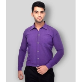 DESHBANDHU DBK - Purple Cotton Regular Fit Mens Formal Shirt (Pack of 1) - None