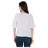 SAAKAA - Off White Rayon Women's Regular Top ( Pack of 1 ) - L