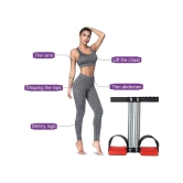 HORSE FIT Double Spring  Tummy Trimmer Men and Women For Abdominal, Leg Exerciser Tummy Trimmer Sport Fitness Slimming Training Body building at Home Gym (Multicolor) - Red