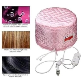 MILONI USA Hair Care Thermal Head Spa Cap Treatment with Beauty Steamer Nourishing Heating Cap, Spa Cap For Hair, Spa Cap Steamer For Women (Pink)