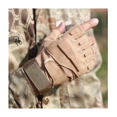 ZAYSOO Beige Nylon Mens Gym Gloves ( Pack of 1 ) - Beige