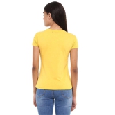 Cute Cat Half Yellow Tshirt For Women