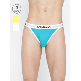 La Intimo Pack of 3 Cotton Mens Bikini ( Multicolor ) - None