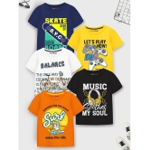 Trampoline Multicolor Cotton Blend Boys T-Shirt ( Pack of 5 ) - None