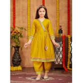 Aarika Yellow Silk Girls Patiala Kurta Set ( Pack of 1 ) - None