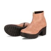 Ishransh - Peach Women''s Ankle Length Boots - None