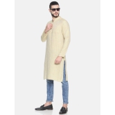 Men Fawn Hemp Long Kurta