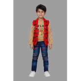 DKGF Fashion - Red Cotton Blend Boys T-Shirt & Jeans ( Pack of 1 ) - None