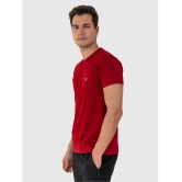 Lux Cozi Cotton Regular Fit Solid Half Sleeves Mens T-Shirt - Maroon ( Pack of 2 ) - None