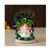 eCraftIndia Showpiece Resin Ganesha Idol 8 x 8 cms Pack of 1