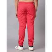 Diaz Red Cotton Blend Boys Trackpant ( Pack of 1 ) - None