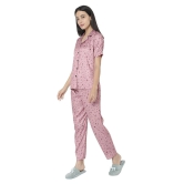 Smarty Pants Satin Nightsuit Sets - Pink Single - L