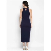 Zima Leto Polyester Navy Bodycon Dress - Single - L