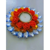 Red Flower Floating Diya  for Festive Decor