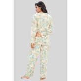 Women Full Sleeves Knit Cotton Pyjama Set-2XL