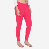 Women's Cotton Ankle leggings (Free Size) - Fuchsia