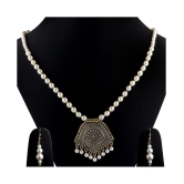 Silver Shine Pearls Golden Contemporary Contemporary/Fashion Antique Necklaces Set - Golden