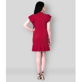 Addyvero - Red Cotton Lycra Womens Bodycon Dress ( Pack of 1 ) - M