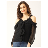 MARC LOIRE - Black Polyester Women's Regular Top ( Pack of 1 ) - M