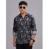 Paul Street Polyester Slim Fit Printed Full Sleeves Mens Casual Shirt - Black ( Pack of 1 ) - None