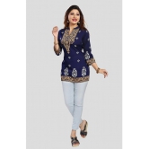 Meher Impex - Blue Crepe Women''s Tunic ( Pack of 1 ) - None