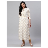 KSUT White Viscose Straight Kurti - XXL