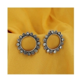 Sukkhi Exotic Oxidised Floral Stud Earring For Women - Silver