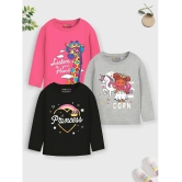 Trampoline Multicolor Cotton Girls T-Shirt ( Pack of 3 ) - None