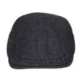 Zacharias Black Cotton Mens Cap ( Pack of 1 ) - Black