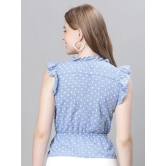 Oxolloxo Self Design Ruffles Cinched Waist Organic Cotton Top