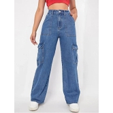 Women Flap Pocket Cargo Jeans-32