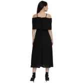 Miss Chase Georgette Black Regular Dress - M