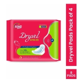 DRYVEL Ultra Soft Sanitary Pads for Women XXL With Wide Wings(Pack Of 4 Each 8 pads)