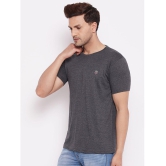 Lycos - Cotton Blend Regular Fit Charcoal Grey Men's T-Shirt ( Pack of 2 ) - None