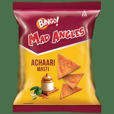 Bingo Mad Angles – Achaari Masti,Crunchy Triangle Chips, Perfect For Snacking, 66 G Pouch