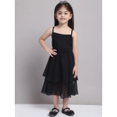 MINI & MING Girls Solid Layered Fit & Flare Midi Dress